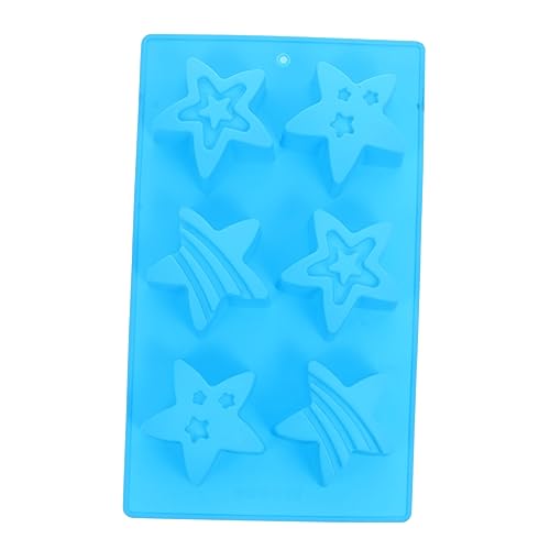 Gogogmee Fünfzackige Sternform mit sechs Löchern Form zur Seifenherstellung manuelle Seifenform easy putz mould kuchen kreative Kristall-Epoxy-Form Silikonform für Seife Kieselgel Blue von Gogogmee