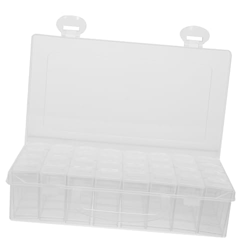 Gogogmee Großer Bead Organizer Mit 32 Fächern Transparente Schmuckbox Für Perlen Und Bastelbedarf Perfekte Aufbewahrungslösung Für Schmuckcharms Und DIY Projekte Inklusive Aufkleber von Gogogmee