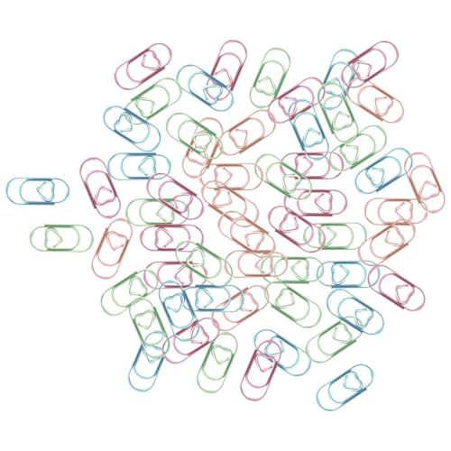 Gogogmee Exquisite Büroklammern in Herzform 200 Stück Mini-bastelklammern für Dekorative Aufbewahrung Im Büro und in Der Schule von Gogogmee