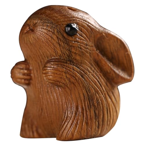 Gogogmee Kleine Holzfigur Hängedekoration Niedlicher Zodiac Hase Schlüsselanhänger Aus Grünem Sandelholz Für Handy Und Schlüsselanhänger Deko Für Paare Und Freunde von Gogogmee