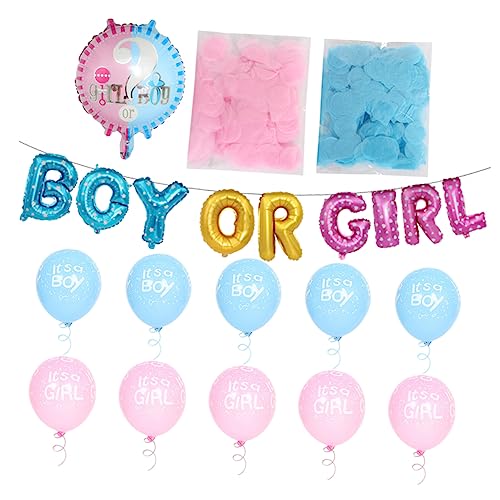 Gogogmee Latexballons Set Zur Geschlechtsoffenbarung Überraschungsballons Mit Konfetti Mädchentyp Rosa Und Blau Perfekt Für Babypartys Und Feiern von Gogogmee