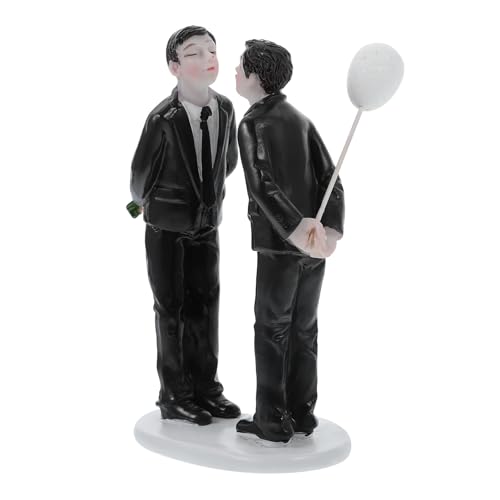 Gogogmee Elegante Hochzeitstorte Dekoration Kuchen Topper Hochzeit Braut Und Bräutigam Hochzeitstorte Topper Homosexuell Paare Figurine Geformt Cupcake Topper von Gogogmee