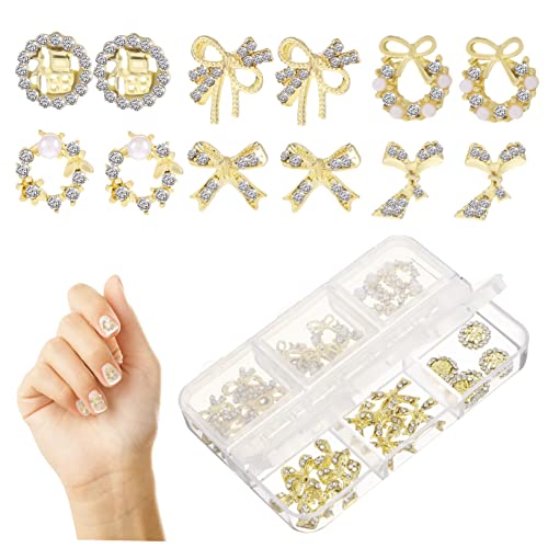 Gogogmee Nagel Charms Feine Nagelschmuck Dekorationen Für DIY Maniküre Zubehör Perfekte Nail Art Accessoires Für Kreative Nageldesigns von Gogogmee