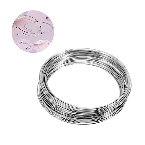 Gogogmee Silberfarbener Stahldraht 300 Kreise à Matter Draht Für DIY Schmuckherstellung Ideal Für Armbänder Und Ringe Perfektes Für Frauen Und Mädchen von Gogogmee