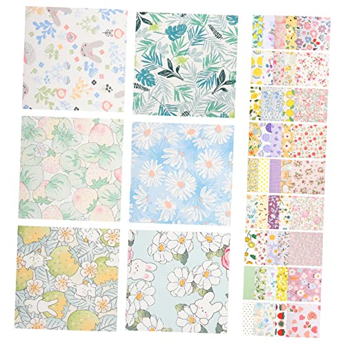 Gogogmee Stoffstreifen Stoffbündel Gesteppter Stoff Quadratischer Nähstoff Stoff Nähen Organischer Empfindlicher Patchwork Baumwollstoffstreifen Flanellstoff Steppstoff mit Blumenmuster von Gogogmee