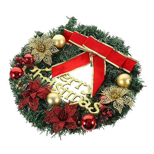 Gogogmee Weihnachtskranz Anhänger Weihnachtsdekoration Weihnachtsgirlande Ornament Weihnachtsbaumschmuck Haustür Weihnachtskranz Weihnachtskranz Szenendekoration Wandbehang von Gogogmee