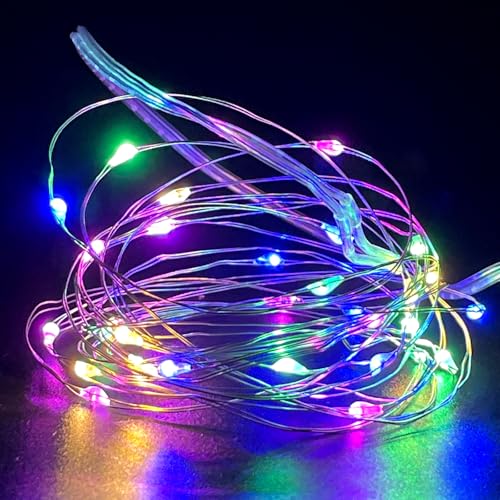 Gohytal 4 Stück Lichterkette Batterie, 3M LED Batteriebetriebene bunte Mini Lichterkette für Innen und Außen mit 2 Modi Stimmung Lichter für Weihnachten Halloween Garten Party Deko DIY Hochzeit von Gohytal