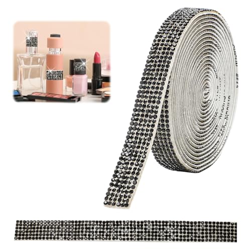 Gohytal Rollen Strassband Selbstklebend, DIY Diamant Band Selbstklebende Kristall Strass Strasssteine Strassband Selbstklebend Textilien für Vasen Notizbücher Gepäck DIY Handwerk Hochzeit Partys von Gohytal