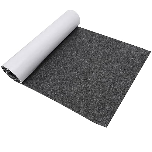 Gohytal Filz Selbstklebend Grau 1mm, 40x220cm Filz Selbstklebend Meterware, Selbstklebendes Grau Filzmatte Selbstklebender Filz 1mm für Weihnachtsbasteleien Stühle Möbel Bodenschutz, 1mm Dicke von Gohytal