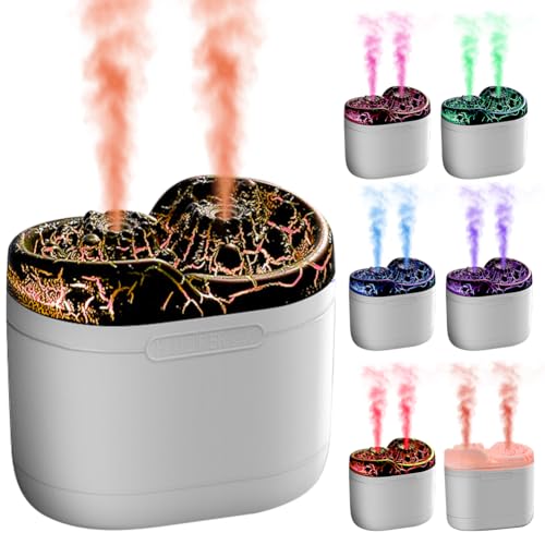 Gohytal Vulkan Luftbefeuchter, Aroma Diffuser Ätherisches Öl Duft Diffusor 1200ml, Luftbefeuchter Humidifier DuftöL Diffuser, Aromatherapie Diffusor für ätherische Öle, Diffusor für Zuhause Büro Yoga von Gohytal