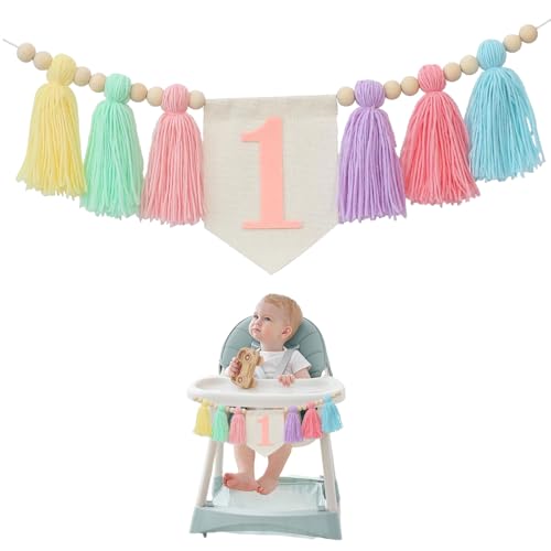 Goiern Handgemachte Boho 1st Geburtstags Hochstuhlbanner Party Dekoration Für Mädchen Babyschauer Wandaufhängungen Dekorativ Für Kinderzimmer von Goiern