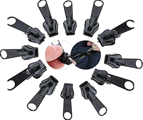 12/24pcs Fix Zip Puller, Zip Slider Repair Instant Kit, reisverschlussreparaturset zipper, Fix Zipper Removable Rescue Replacement Pack,Instant Zipper Replacement Set For Coats Jacket,Backpacks(12pcs) von Gokame