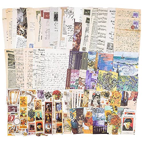 Gokeet Vintage Sammelalbum ZubehöR Teile Pack (200 StüCk) für Kunst Tagebuch Schreiben Junk Tagebuch Planer Mach Es Selbst Papier Aufkleber (C) von Gokeet