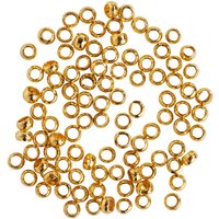 Quetschperlen, Rund, Ø 2 mm - Gold von Gold