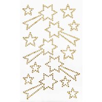 Strass-Sticker - Sternschnuppen von Gold