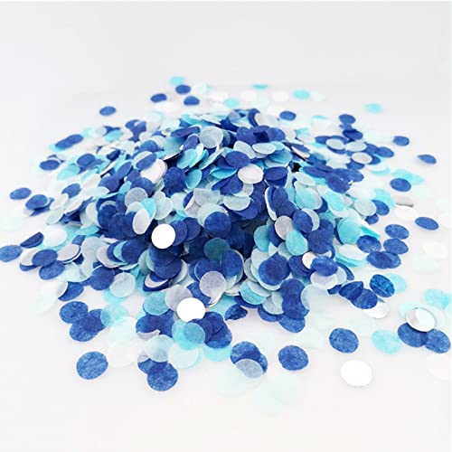 GoldRock 50g Konfetti Blau Hochzeit Geburtstag, ca. 6000 Stück Konfetti Groß,Tischdeko Blau,Blaue Streudeko,Confetti Blau Silber, Glitzer Konfetti Bunt für Gender Reveal,Luftballons,Tisch,Geschenkbox von GoldRock