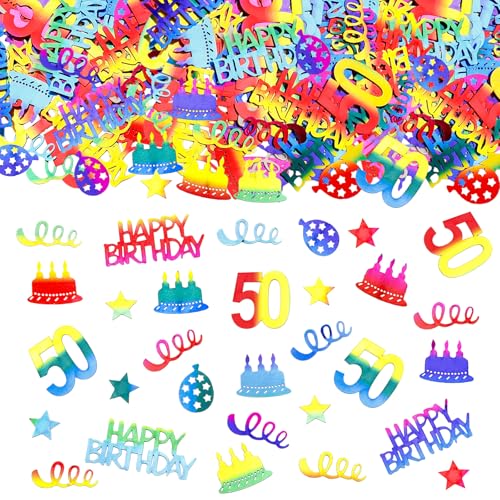 GoldRock Glitzer Konfetti 50 Geburtstag Deko Groß 1,4-5cm,100 Stk Streudeko 50 Geburtstag,Deko 50 Geburtstag Frau Mann,Bunt Tischdeko 50. Geburtstag,Dekoration 50er Geburtstag,Geburtstagsdeko 50 Jahre GoldRock Glitzer Konfetti 50 Geburtstag Deko Groß 1,4-5cm,100 Stk Streudeko 50 Geburtstag,Deko 50 Geburtstag Frau Mann,Bunt Tischdeko 50. Geburtstag,Dekoration 50er Geburtstag,Geburtstagsdeko 50 Jahre von GoldRock