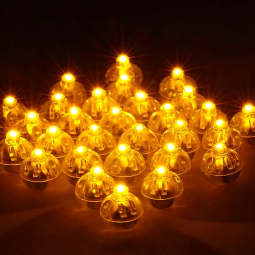 LED Ballons Lichter, 100 Stk Mini Led Licht,Leuchtende Luftballons,Led Luftballons Leuchtend,Ballonlichter Warmweiß,Led Luftballon für Geburtstag Hochzeit Halloween Weihnachten Karneval Party Deko von GoldRock