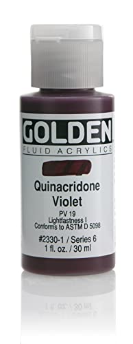 Golden Fluid Acrylfarbe, 28 ml, Chinacridonviolett von Golden Artist Colors