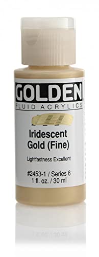 Pro-Art Golden Fluid Acrylfarbe, 28,3 g, schillerndes Gold, fein von Golden Artist Colors