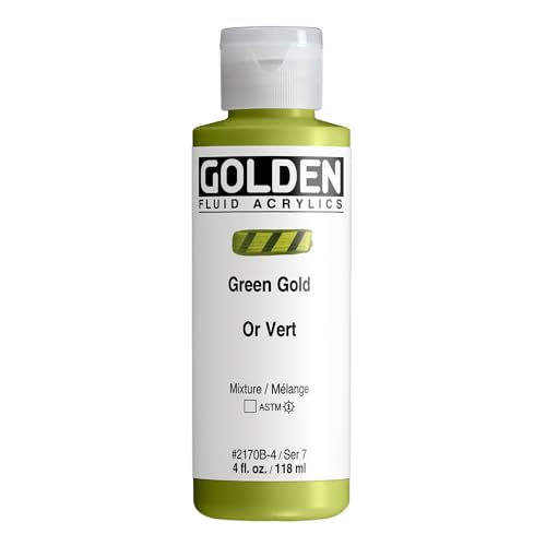 Golden 2170-4 flüssige Acrylfarbe, 4 Unzen, grünes Gold von GOLDEN