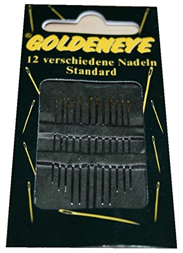 12 Stück Nähnadeln Sticknadeln Stopfnadeln Nadeln Standard verschiedene Größen von Goldeneye