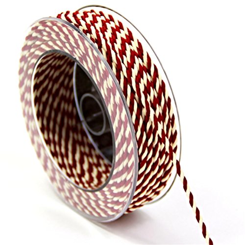 Kordel Lido rot/weiss 3mm 25m Geschenkband Dekoband von Goldina Loy GmbH