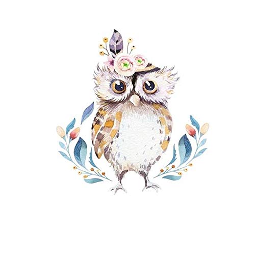 Goldkindzauber DIY Aufbuegler Patch Sticker Applikation Eule Owl Aufnaeher Kleidung Patches Zum Aufbügeln von Goldkindzauber