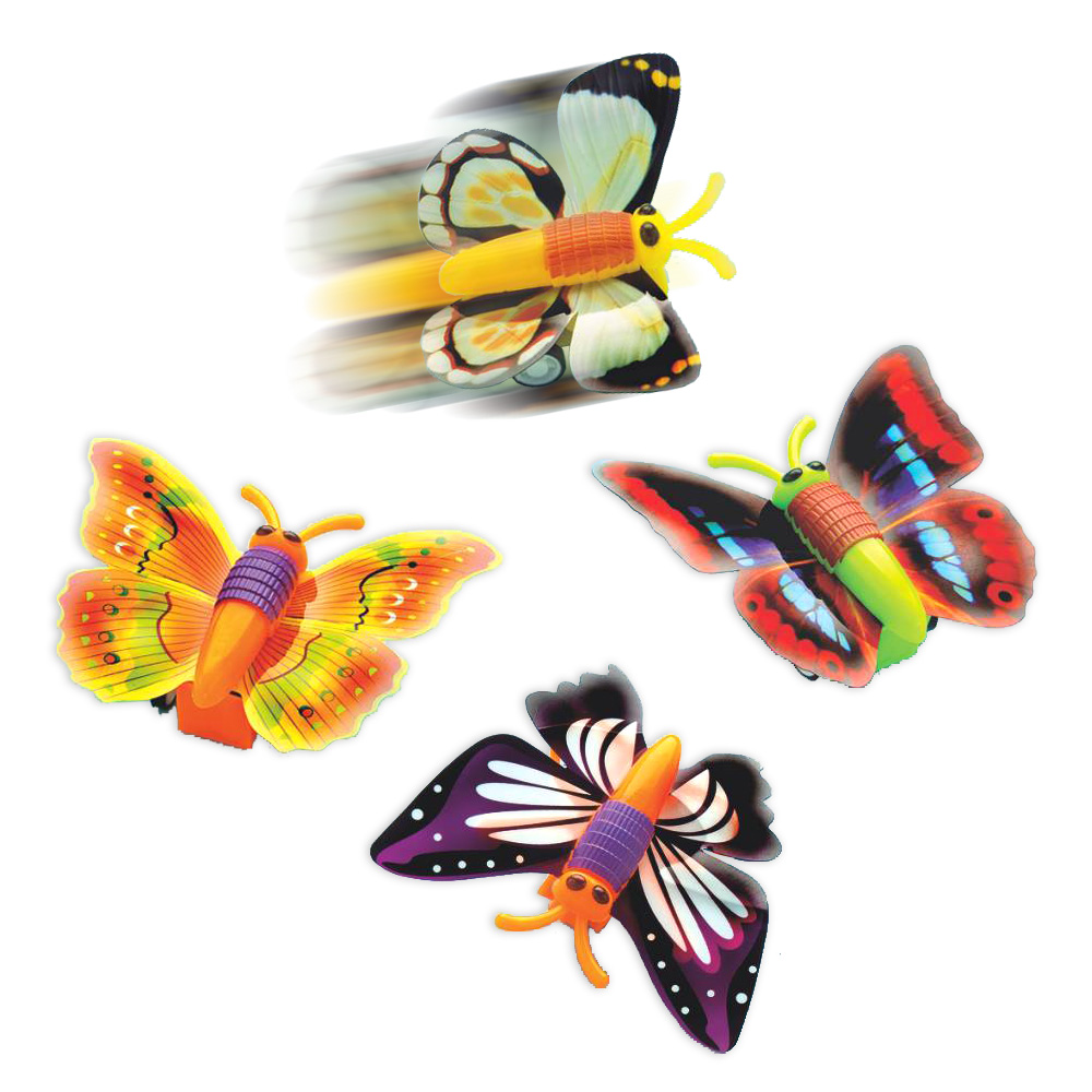 Aufziehauto Schmetterling mit Rückzug-Funktion, 1 Stück, 8 cm von Golf Toys