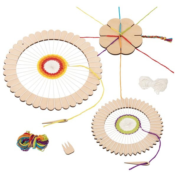 Bastelset Rundwebrahmen und Knüpfblüte von Gollnest & Kiesel GmbH & Co. KG