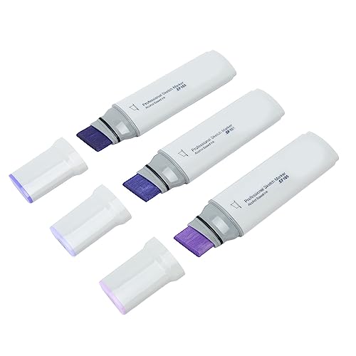 Gonetre Paint Jumbo Markers Paint Markers Paint Marker Pen Set 3pcs Jumbo Marker Professional DIY Large Wide Head Quick Drying Paint Marker Pen Set for Painting Drawing (Blue Purple) von Gonetre