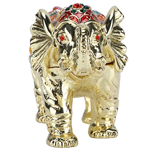 Gonetre Tier-Schmuckschatulle, Elefant, Schmuckkästchen, Strass, Schmuckfigur, Schmuckhalter Frauen und Mädchen von Gonetre