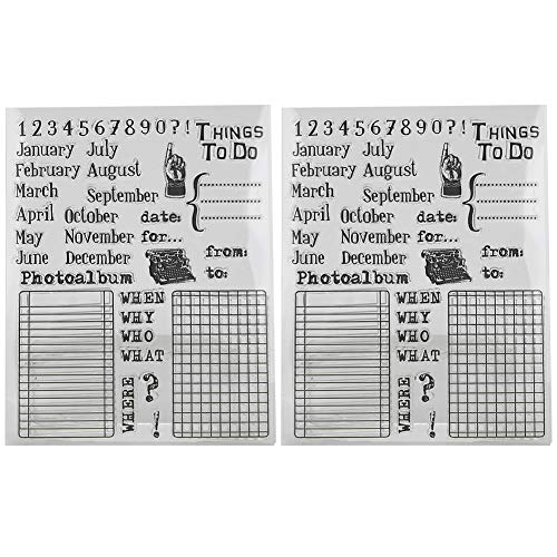 Klarer Transparenter Silikonstempel DIY Scrapbook Fotoalbum Kalender Daten Zum Basteln Dekor von Gonetre