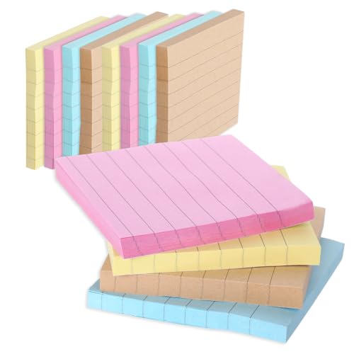 960 Stück 3 Inch Haftnotizen Notizzettel Sticky Notes Notizblock Klein Büromaterial Klebezettel Notepad Haftnotizen Büro Zubehör Selbstklebende Notes Schreibwaren Büro Schule Verwendet Memo 12 Bücher von GooDengFull