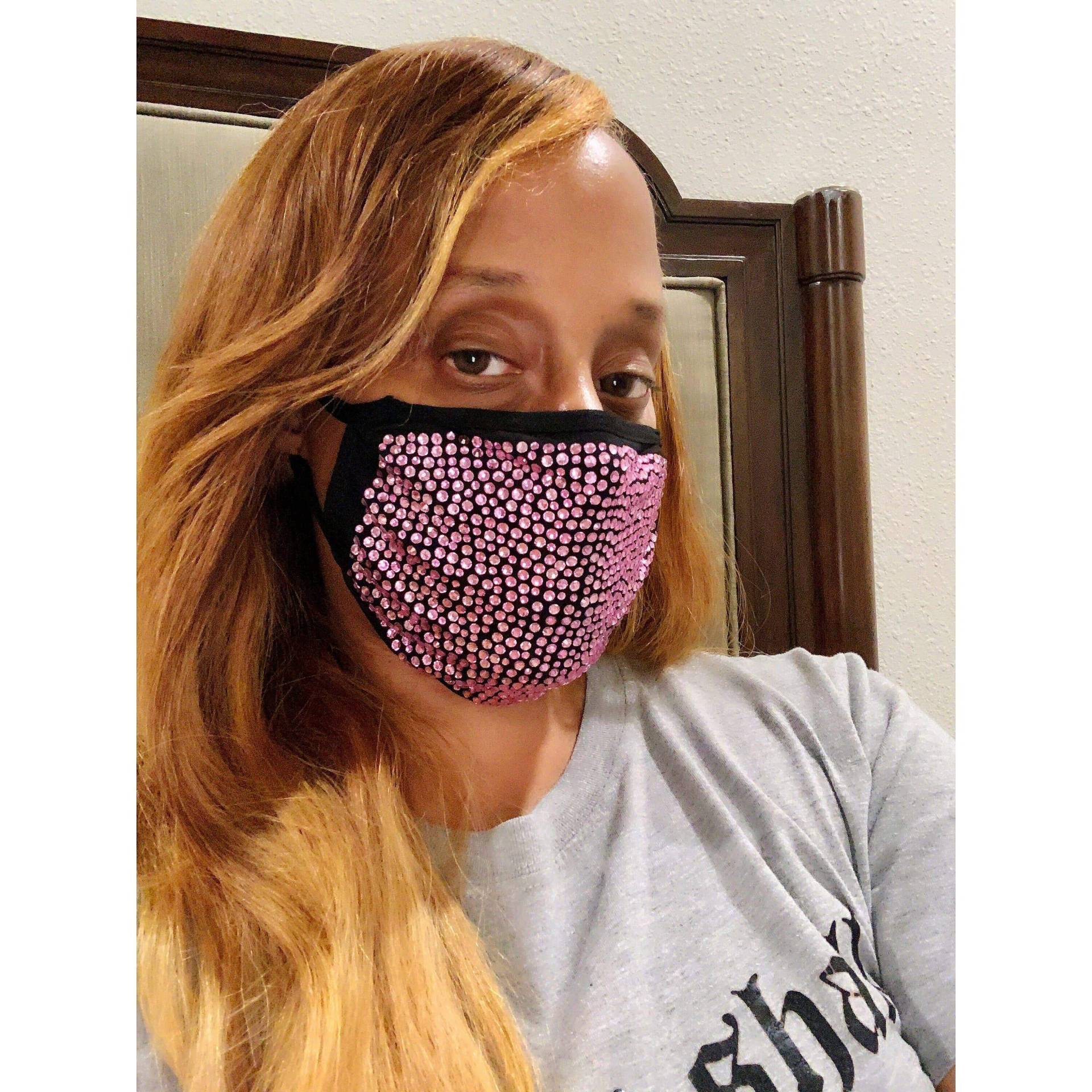 Rosa Strass Gesichtsmaske von GoodTwinApparel