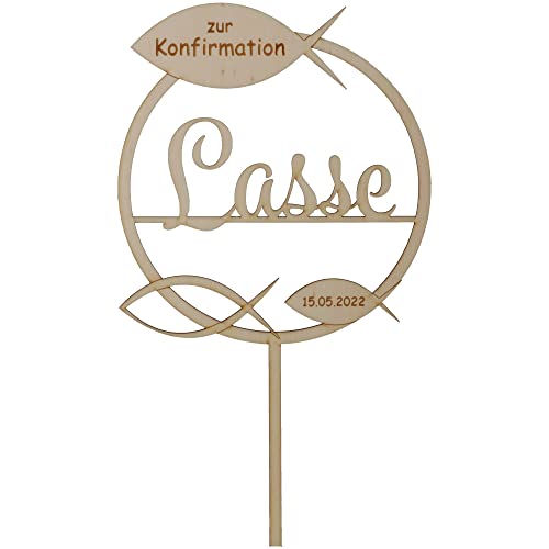 Goodtimes Cake Topper Konfirmation mit individuellem Namen & Datum aus Holz Goodtimes Cake Topper Konfirmation mit individuellem Namen & Datum aus Holz von Goodtimes