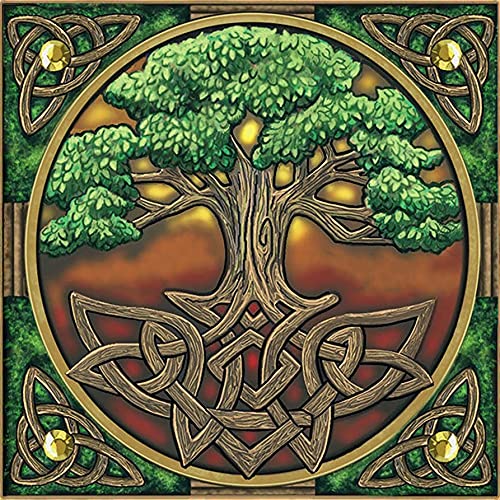 Goofong Diamond Painting Baum des Lebens für Erwachsene - DIY 5D Diamant Malerei Tree Pflanzen Kit mit Vollbohrer, Strasssteine, Kreuzstich, Mosaik Gemälde - Home Wand Dekor - 30x30cm von Goofong