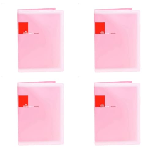 Goorvoucs 4X Kunststoff A5-Papier 20 Pockets Datei Dokument Ordner Halter - Rosa von Goorvoucs