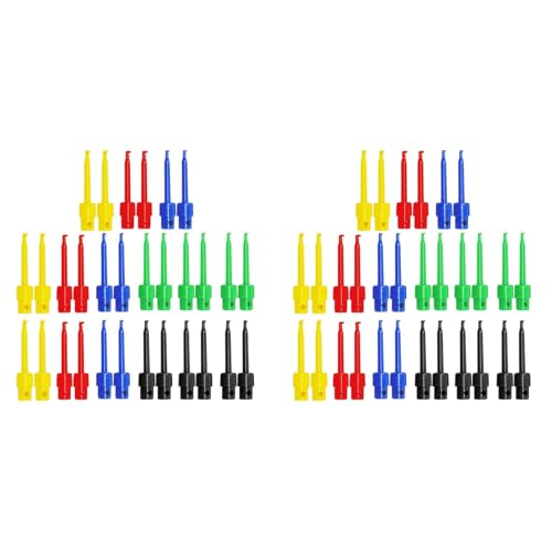 Goorvoucs 60 StüCk Mess Klemmen, Test Spitzen, Multimeter Draht Leitungs Test Klammer, Elektronischer Mini Test Sonden Satz, Leiter Platten Tester von Goorvoucs