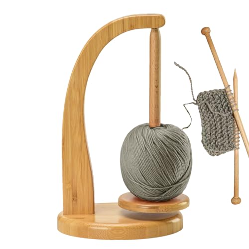 Garnhalter zum Stricken und Häkeln, drehbarer magnetischer Garnhalter aus, platzsparender Garnhalter zum Stricken, g tragender Garnspinner zum Häkeln von Goowafur