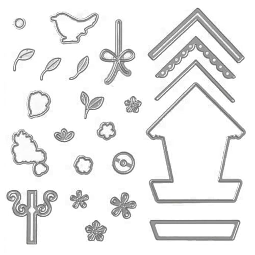 Goowafur Stempel zur Kartenherstellung, Stempel und Stanzformen für die Kartenherstellung 2024 | Scrapbooking-Stempel, Gummistempel für die Kartengestaltung,Blumenstempel und Stanzen für von Goowafur