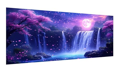 5D Diamond Painting Erwachsene Traum Diamant Painting Bilder Anfänger, DIY Vollbohrer Fallen Diamanten Malerei Kristall Stickerei Kreuzstich, Basteln Erwachsene Set, Wand Deko Wohnzimmer 35x70cm G-342 von Gooxehuu