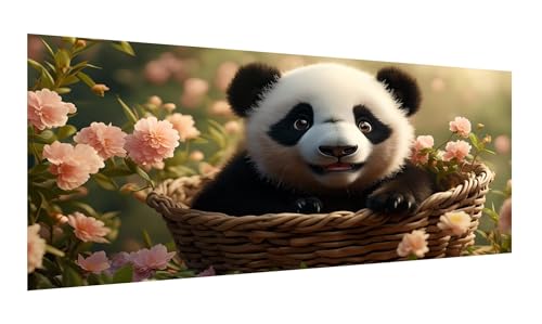 5D Diamond Painting Tier Diamant Painting Bilder für Erwachsene, DIY Diamant Malerei Set, Panda Diamond Painting Zubehör Set Basteln Mädchen Geschenke, Strass Cross Stickerei Kunst Kits 40x80cm G-103 von Gooxehuu