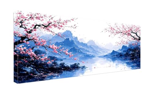 Diamant Painting Chinesische Landschaft Bilder 100x250cm Groß 5D Diamond Painting Set, DIY Diamant Painting Erwachsene Kinder Mädchen Geschenke, Diamond Painting Zubehör Set für Home Wand Decor G-993 von Gooxehuu