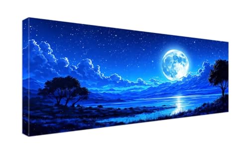 Diamant Painting Mondsee Bilder 100x250cm Groß Diamond Painting Set, DIY Diamant Painting Basteln Erwachsene Kinder Mädchen Geschenke, Diamond Painting Zubehör Set für Home Wand Decor Geschenke G-975 von Gooxehuu