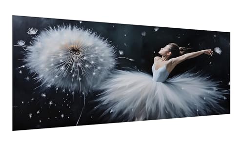 Diamond Painting Balletttänzerin Diamant Painting Bilder für Erwachsene, 5D DIY Mädchen Diamanten Malerei Kunst Kristall Stickerei Zubehör Basteln Mädchen Geschenke, Wand Deko Wohnzimmer 80x40cm G-504 von Gooxehuu