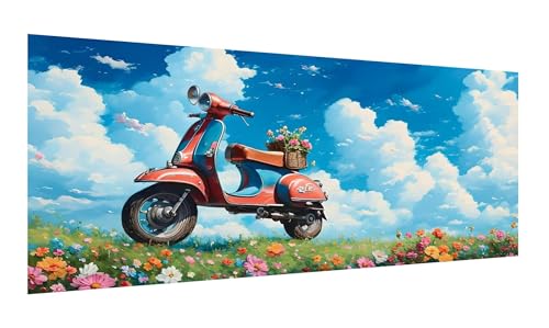 Motorrad Diamond Painting Erwachsene XXL 30x60cm, Blumen Diamant Painting Bilder Elefant, 5D DIY Diamantmalerei Kunst Stickerei Set, Kreativ Set für Erwachsene, Geschenk Mädchen, Home Wanddeko G-356 von Gooxehuu