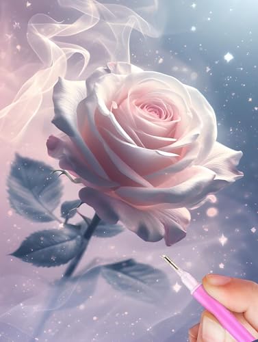 Rose Diamond Painting Erwachsene, 5D Diamant Painting Bilder Sternenhimmel Diamond Painting Kinder, DIY Mosaikherstellung Malen Nach Zahlen Stickerei Malerei Kits für Home Wand Décor 100x150cm Y-830 von Gooxehuu