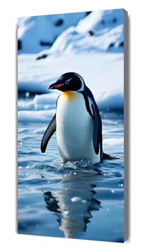 Tier Diamond Painting Erwachsene XXL, 5D Pinguin Diamant Painting Bilder Anfänger, Vollbohrer Diamanten Malerei Kristall Stickerei Kreuzstich Diamond Painting Set, Wand Deko Wohnzimmer 55x110cm G-92 von Gooxehuu