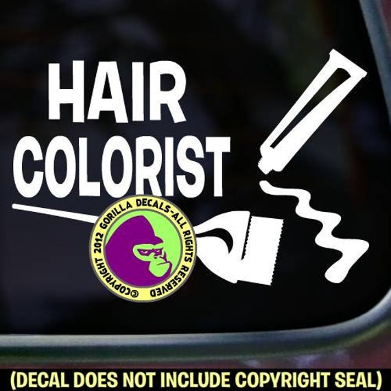 Hair Colorist Farbe Friseur Stylist Salon Vinyl Aufkleber von GorillaDecals